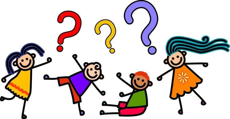 Graphic depicting children asking questions.